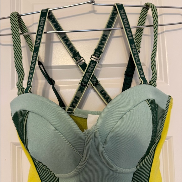 Adidas x Ivy Park Catsuit Green Tint/Dark Green/Yellow Tint SMALL - Picture 6 of 13